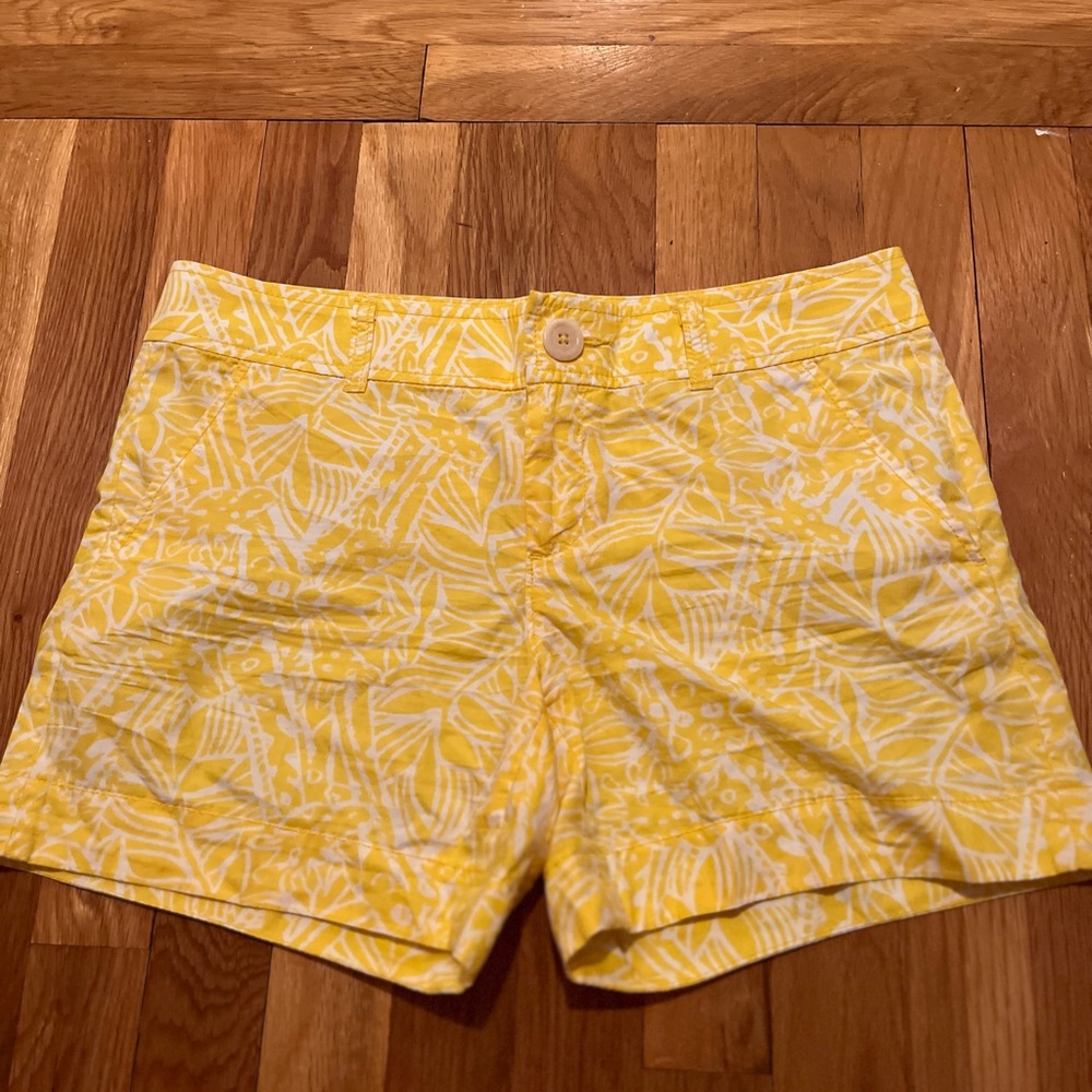 Lilly Pulitzer Yellow and White Shorts